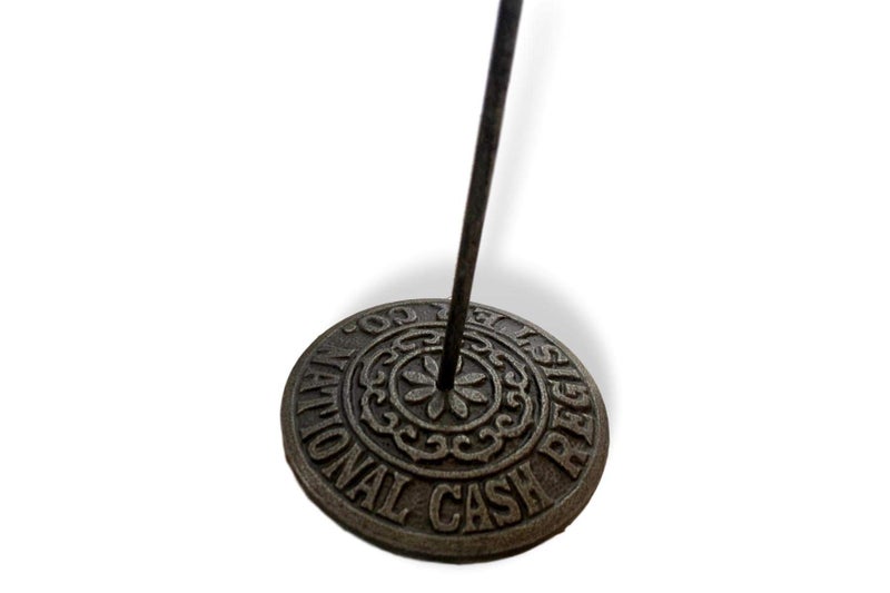 Thorness Vintage cast Iron Cash Register Receipt Spike Paperweight | Desk Receipt Holder | Restaurant Paper Holder | Check Spike | Spindle Rod Bill Holder | Note Spike for Office Home Restaurant - Image 2